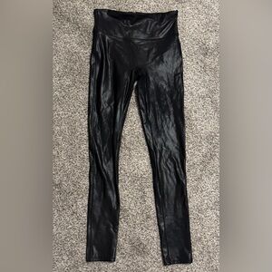 Spanx Black Faux Leather Leggings